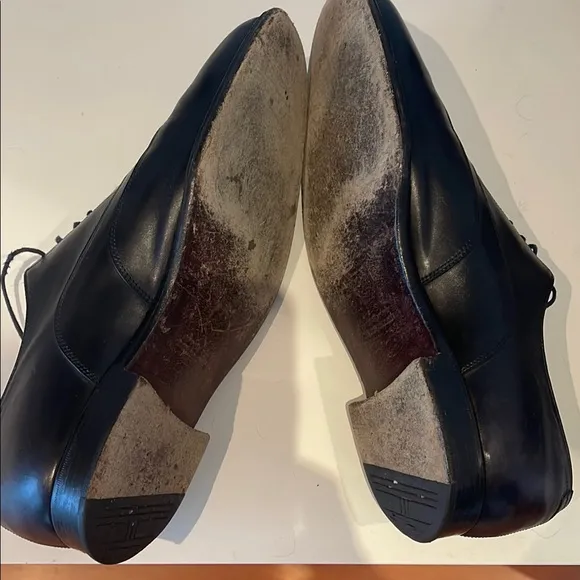 Men's Hermes Black Leather Dress  Shoes