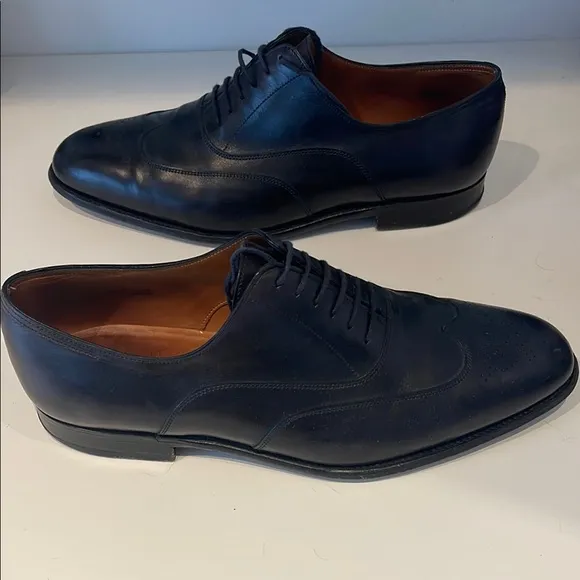 Men's Hermes Black Leather Dress  Shoes