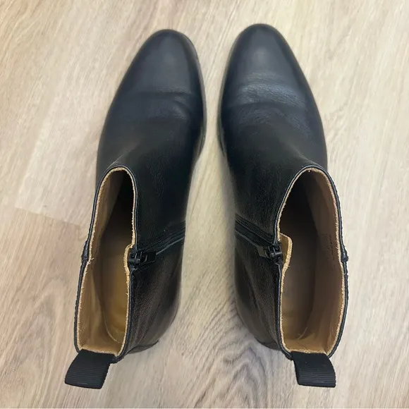 Men’s Hugo Boss Modern Zip Black Leather Boots size 10.5