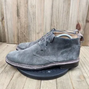 Mens John Varvatos size 8.5 Grey Leather Casual Chukka Boots