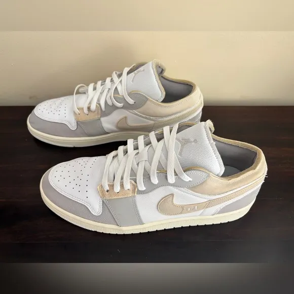 Mens Jordan 1 Off White/Gray
