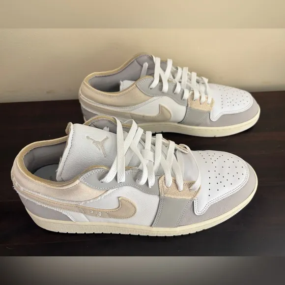 Mens Jordan 1 Off White/Gray
