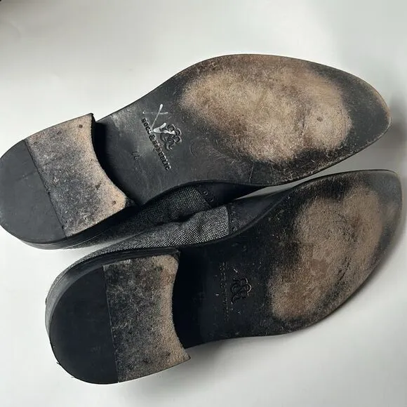 Men’s leather tweed ROCK &amp; REPUBLIC slide on shoes skull casual loafer 44 Spain