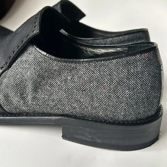 Men’s leather tweed ROCK &amp; REPUBLIC slide on shoes skull casual loafer 44 Spain
