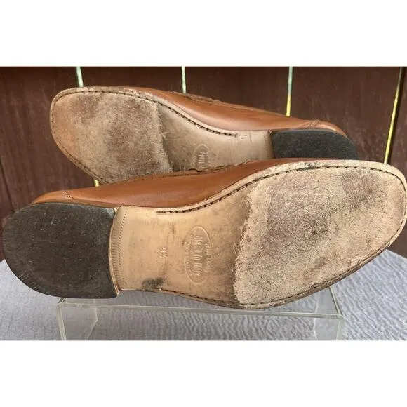 Men's Mercanti Florentini Vero Cuoio Brown Leather Tassel Loafers Sz 9.5 Italy