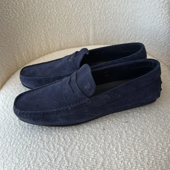 Men's Navy Suede Loafers Tods size 7,5