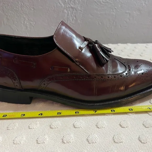 Men's Oakton American Burgundy  leather upper wingtip tassel loafers