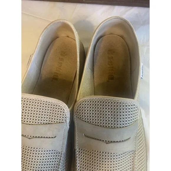 Men's Settia Beige Knit Oxford Loafer Comfort Shoes-Rubber Soles-SIze 30 ( 12.5)