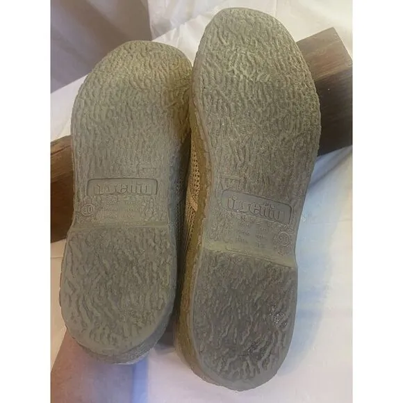 Men's Settia Beige Knit Oxford Loafer Comfort Shoes-Rubber Soles-SIze 30 ( 12.5)