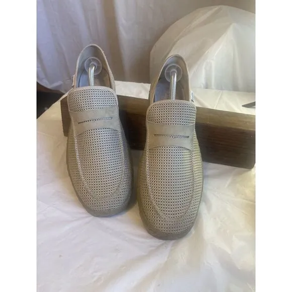 Men's Settia Beige Knit Oxford Loafer Comfort Shoes-Rubber Soles-SIze 30 ( 12.5)