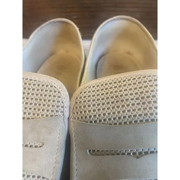Men's Settia Beige Knit Oxford Loafer Comfort Shoes-Rubber Soles-SIze 30 ( 12.5)