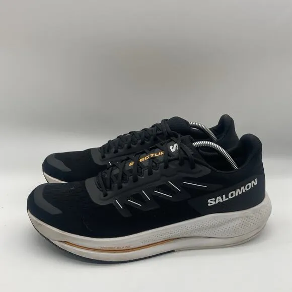 Mens Size 11.5 Salomon Spectur Low Black/White Athletic Sneakers Shoes 415896