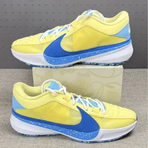 Men's Size 13 - Nike Zoom Freak 5 Yellow Blue Basketball shoes DX4985 700