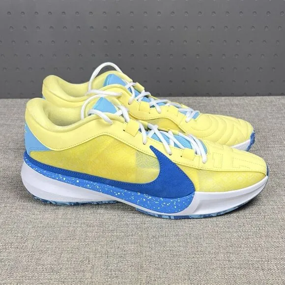 Men's Size 13 - Nike Zoom Freak 5 Yellow Blue Basketball shoes DX4985 700