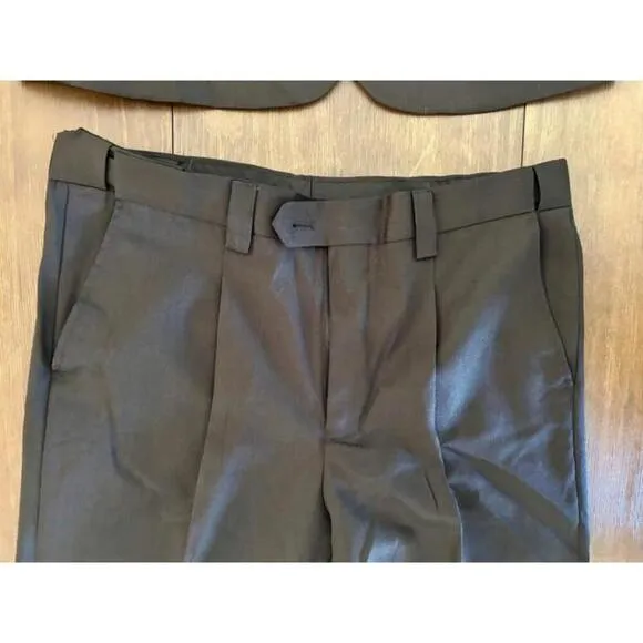 Men’s Stacy Adams Black 2-Piece Suit Set 42R Jacket / 32x27 Pants