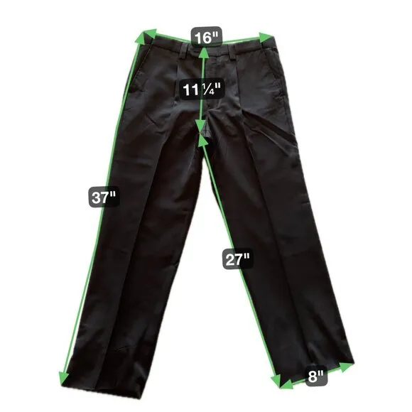Men’s Stacy Adams Black 2-Piece Suit Set 42R Jacket / 32x27 Pants