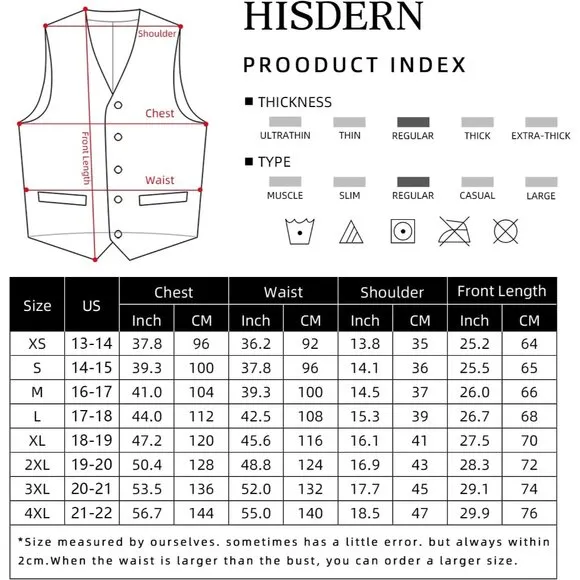 Men's Suit Vest with 3 Pockets - Black