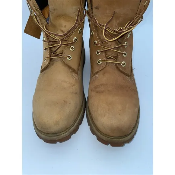 Mens Timberland Leather 10061 6 Inch Premium Wheat Boots! Size 11.5