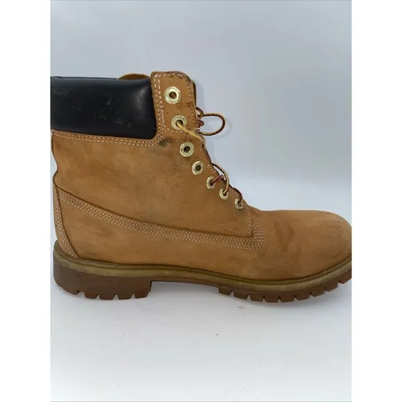 Mens Timberland Leather 10061 6 Inch Premium Wheat Boots! Size 11.5