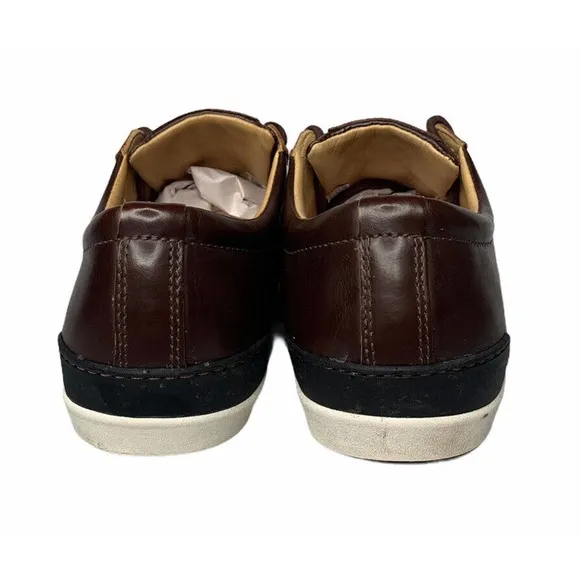 Mens Ugg Australia Brook-Lin Brown Leather Two Tone Lace Up Shoes Sneakers Sz 9