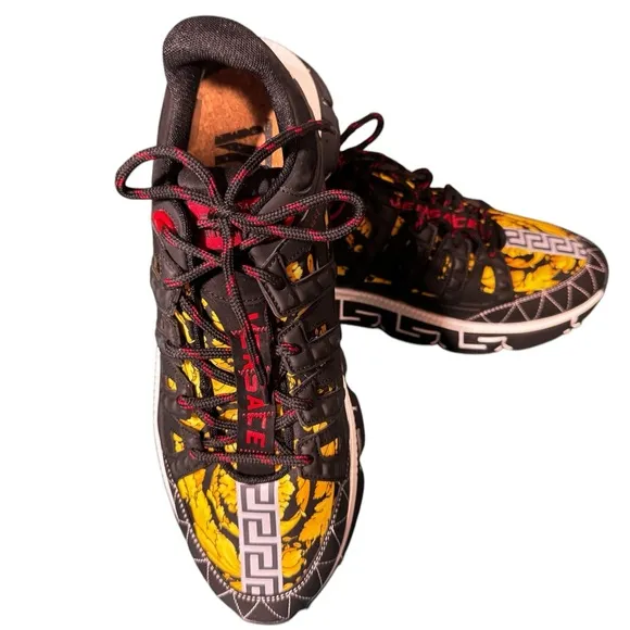 Men’s Versace Trigrega Baroque Sneakers Size 45/US 12
