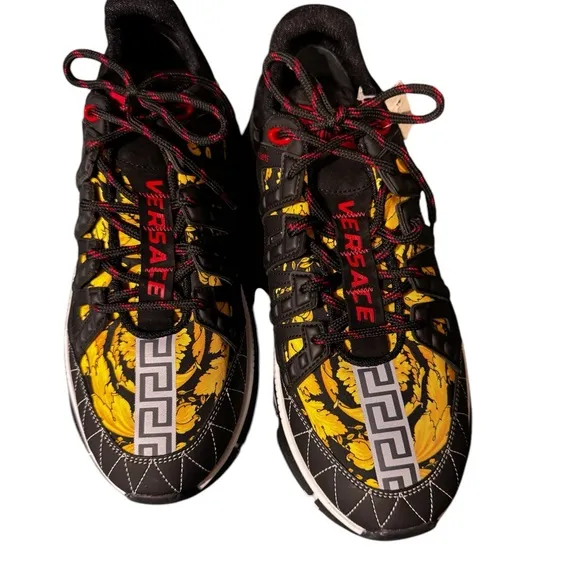 Men’s Versace Trigrega Baroque Sneakers Size 45/US 12