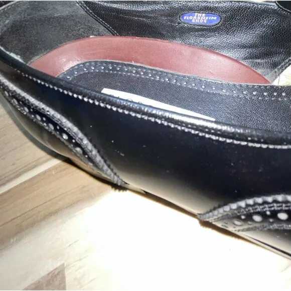 Mens’s Florsheim Shoes Black Leather Upper Tassel Loafer Size 8.5D &amp; Dust Covers