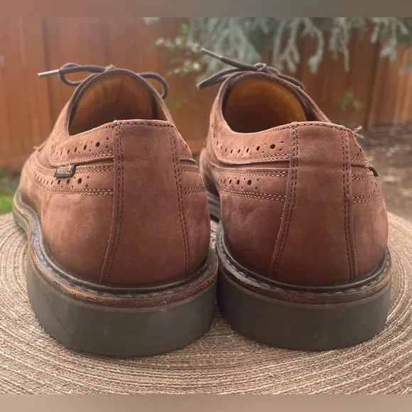 Mephisto Goodyear Welt Cognac Brown Leather Long wing Lace Up Dress Oxford Sz 13