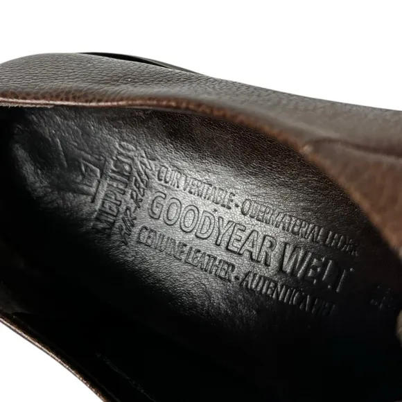Mephisto Marlon Brown Pebble Leather Shoes Size US 9 Casual Made In France