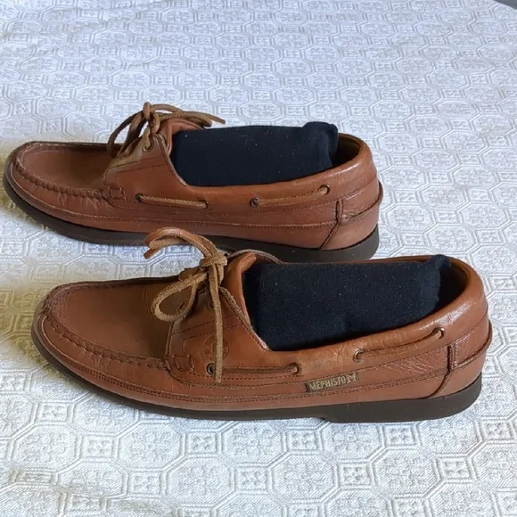 Mephisto Spinnaker Brown Leather Boat Shoes