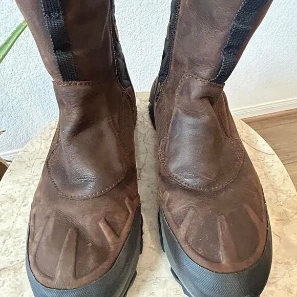 Merrell Brown leather hiking ankle boots waterproof  200 g insulated Vibram
