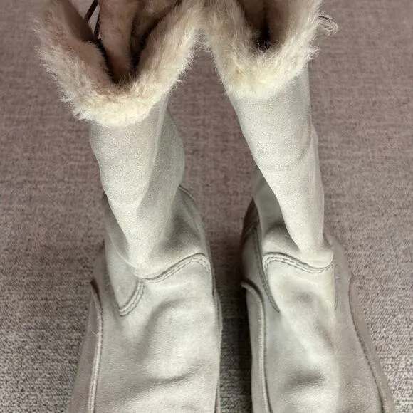 Merrell Winter Suede Boots Light Gray Size 8