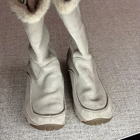 Merrell Winter Suede Boots Light Gray Size 8