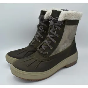 Merrell Womens Size 9.5 Haven Polar Mid Lace Olive Waterproof Winter Boots