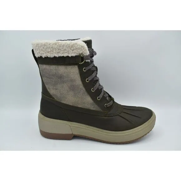 Merrell Womens Size 9.5 Haven Polar Mid Lace Olive Waterproof Winter Boots