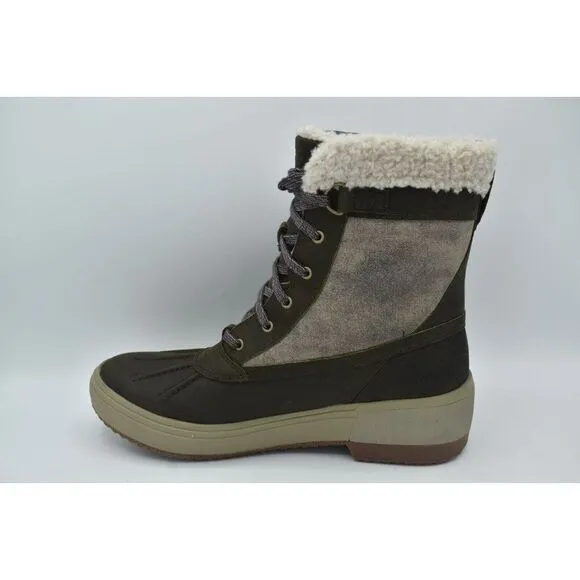 Merrell Womens Size 9.5 Haven Polar Mid Lace Olive Waterproof Winter Boots
