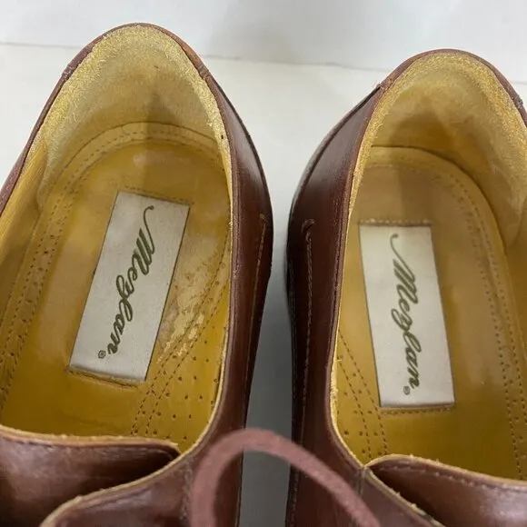 MEZLAN &quot;Columbus&quot; Brown Leather Oxford Dress Shoes Mens Sz 8 M Spain Lace Up 8M