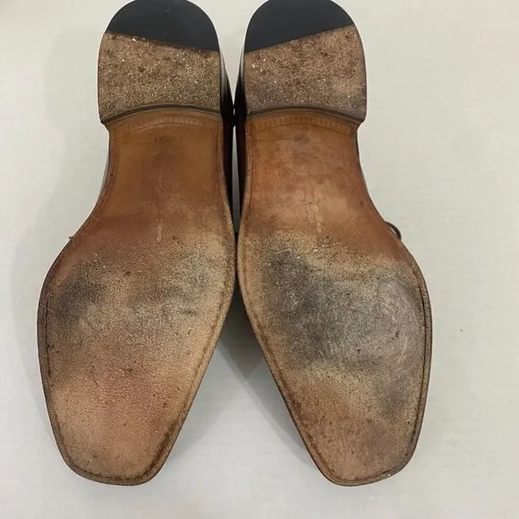 MEZLAN &quot;Columbus&quot; Brown Leather Oxford Dress Shoes Mens Sz 8 M Spain Lace Up 8M