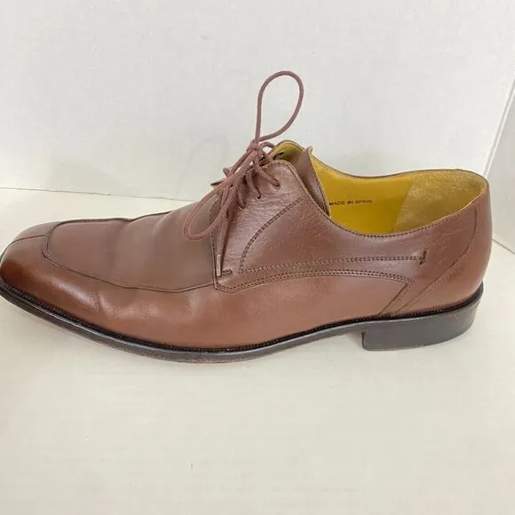 MEZLAN &quot;Columbus&quot; Brown Leather Oxford Dress Shoes Mens Sz 8 M Spain Lace Up 8M