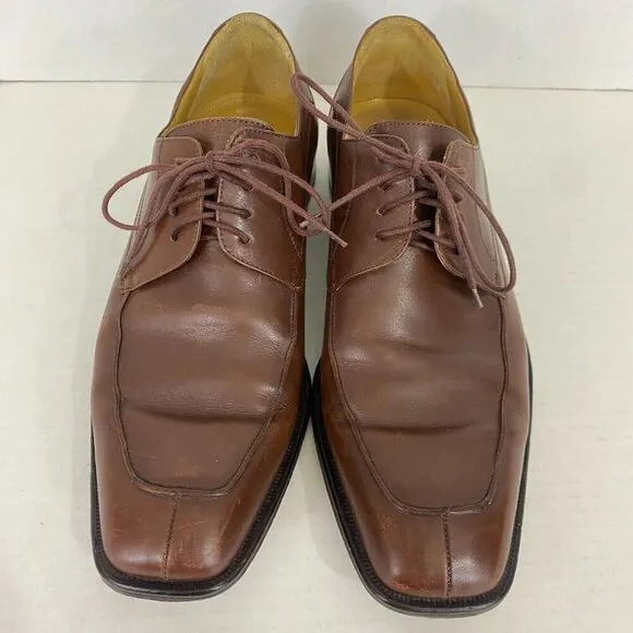 MEZLAN &quot;Columbus&quot; Brown Leather Oxford Dress Shoes Mens Sz 8 M Spain Lace Up 8M