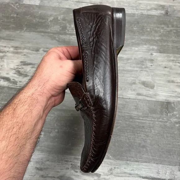 Mezlan Brown Crocodile Loafers 9.5 M