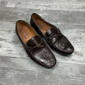 Mezlan Brown Crocodile Loafers 9.5 M