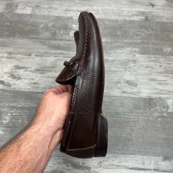 Mezlan Brown Crocodile Loafers 9.5 M