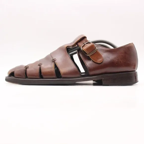 Mezlan Diablo Men's 11 Brown Leather Fisherman Sandals Casual Shoes