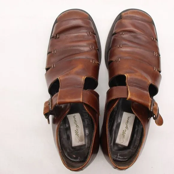 Mezlan Diablo Men's 11 Brown Leather Fisherman Sandals Casual Shoes