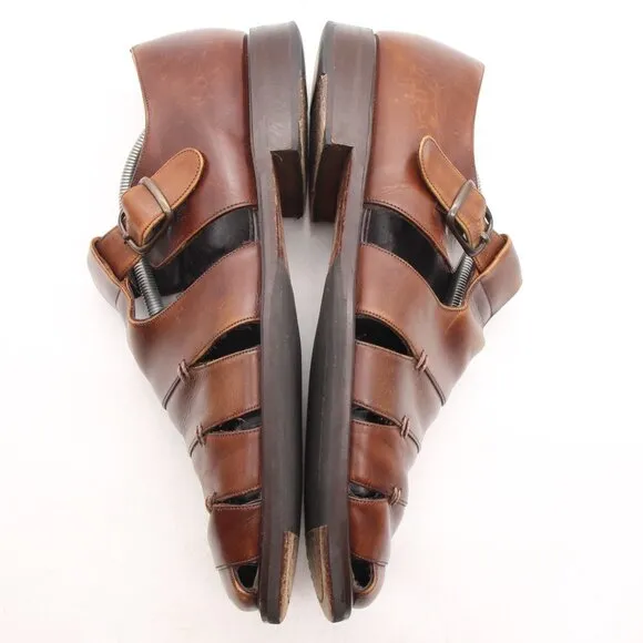 Mezlan Diablo Men's 11 Brown Leather Fisherman Sandals Casual Shoes