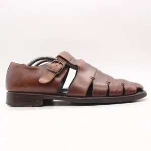 Mezlan Diablo Men's 11 Brown Leather Fisherman Sandals Casual Shoes