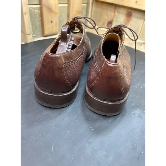 Mezlan HUDSON Mens Brown Leather Lace-Up Dress Shoes 11.5 M