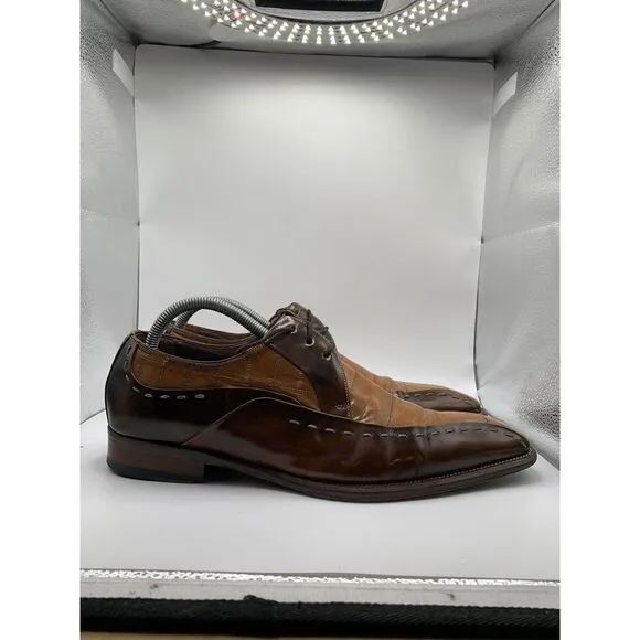 Mezlan Mens Brown Leather Derby Dress Shoes Size 8.5 M‎