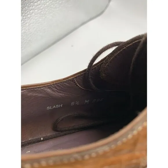 Mezlan Mens Brown Leather Derby Dress Shoes Size 8.5 M‎